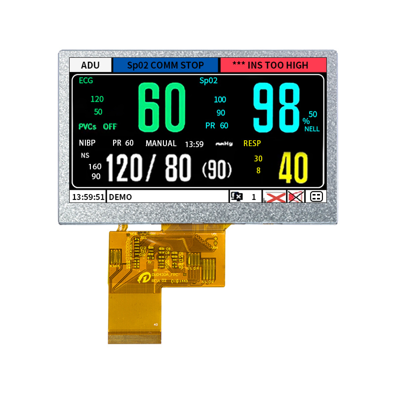 4.3 inch 40pin RGB LCD module for patient monitor(HC043IE50029-B80)