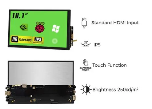 10.1 inch IPS 1280*800 resolution HDMI&Type C 400nits (HCIKO1V.CD）