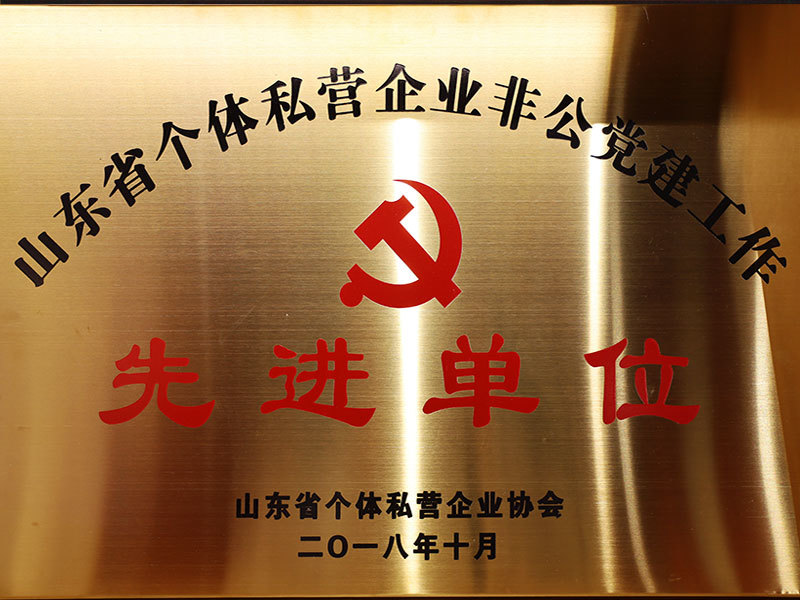 Advanced Unit For Non-Public Party Building Work Of Individual Private Enterprises In Shandong Province