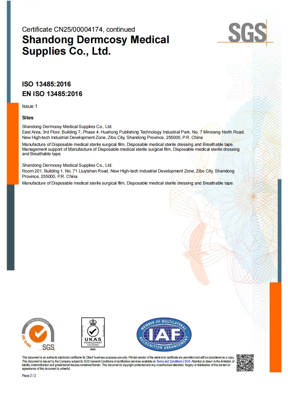 SGS ISO13485