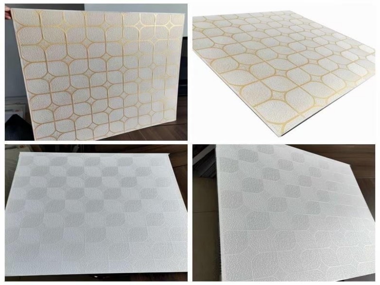Colorful PVC gypsum ceiling tile 595*595/603*603*7mm/603*1210*7/8/9mm