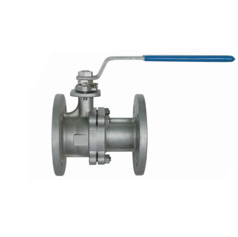 Two piece German standard flange ball valve