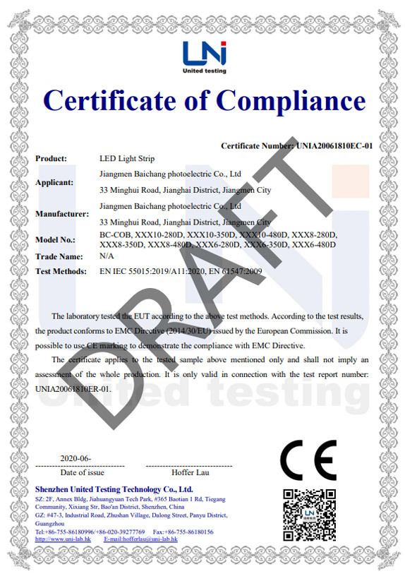 Certificado de conformidad