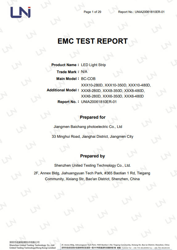 Informe de prueba EMC