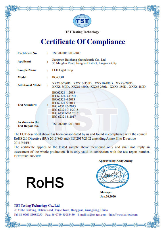 Certificate Of Compliance