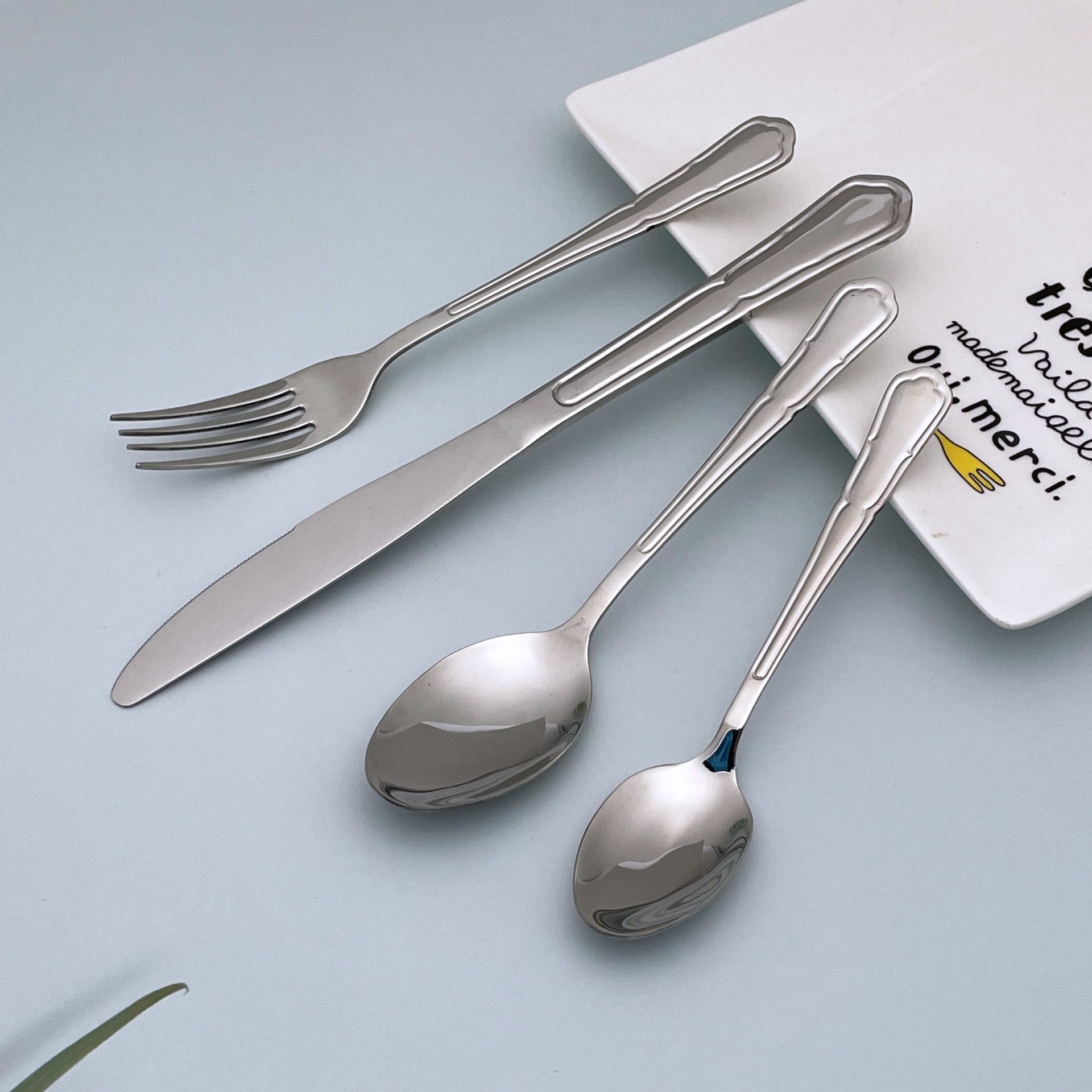 Flatware set stainless steel cutlery set western tableware