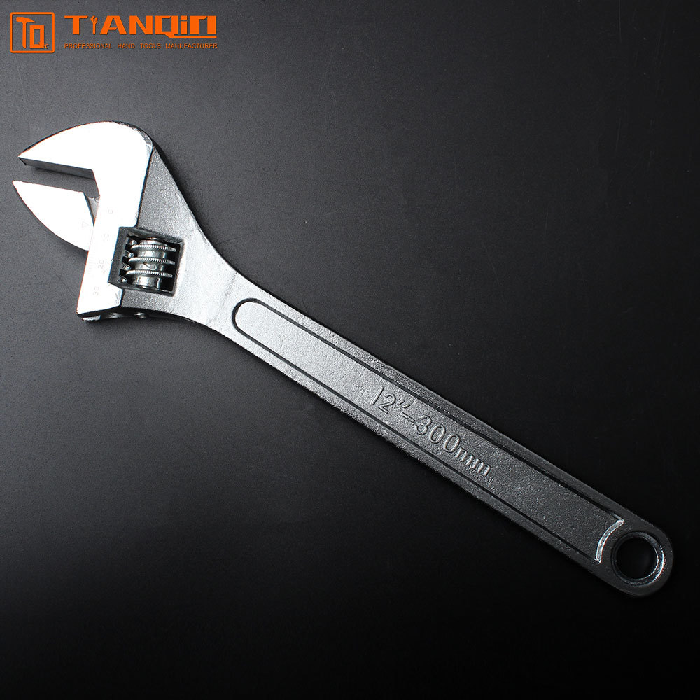 Chrome plated adjustable wrench