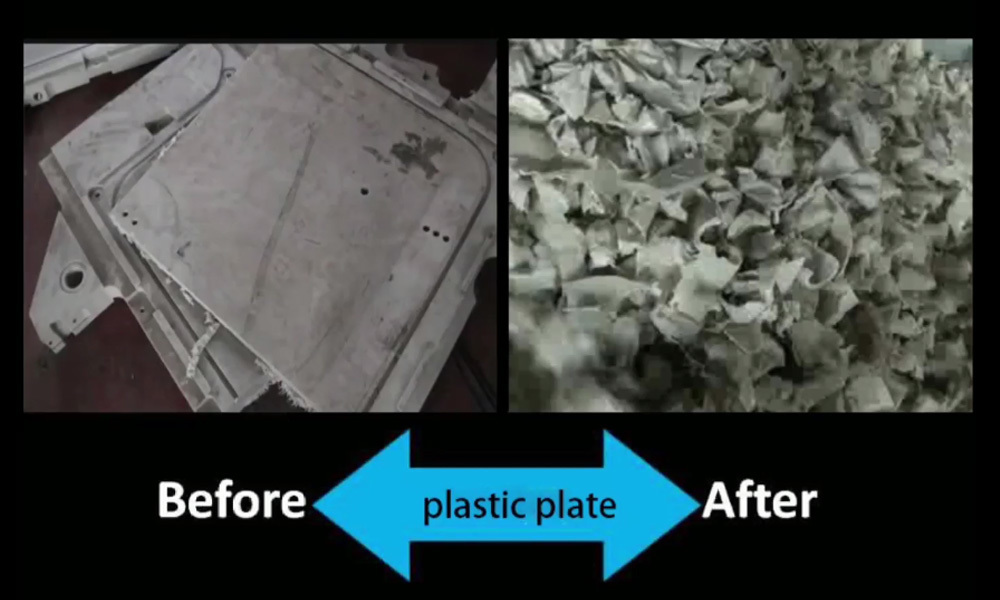 Plastic Plate Swing-arm Single Shaft Shredder, Plastic Plates Shredders, Plastic Plate Shredding Machine