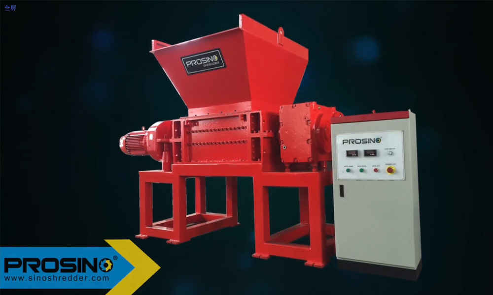 Double Shaft Shredder for Cardboard, Tire and Wood