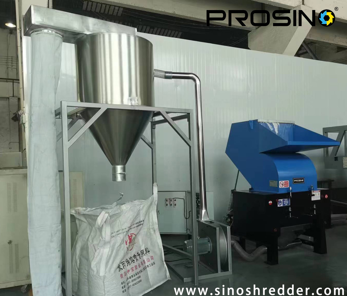 Foam Granulator and material collection system_PROSINO