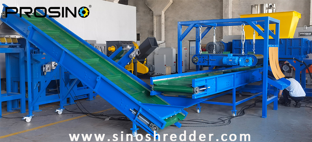 PROSINO Shredder, Conveyor and Metal Separator