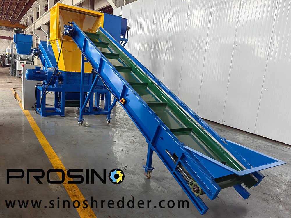 Gloves Shredding System, Rubber Gloves Shredder, Fabric Gloves Shredder PROSINO