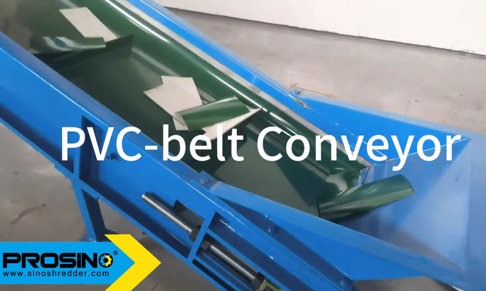 PVC-Belt Conveyors Feed Materials For Shredders And Granulators
