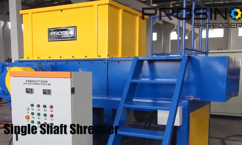 114. Single Motor Single Shaft Shredder for Plastic,Wood,Rubber and Paper PS-S.mp4