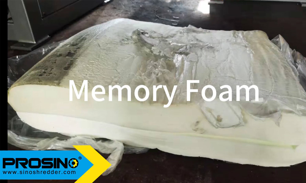 91. Memory Foam Shredded by Single Shaft Shredder.mp4