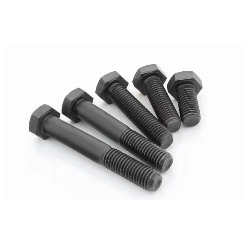 DIN931 hexagonal bolt 8.8 10.9 12.9 grade black M4-M160 OEM ODM