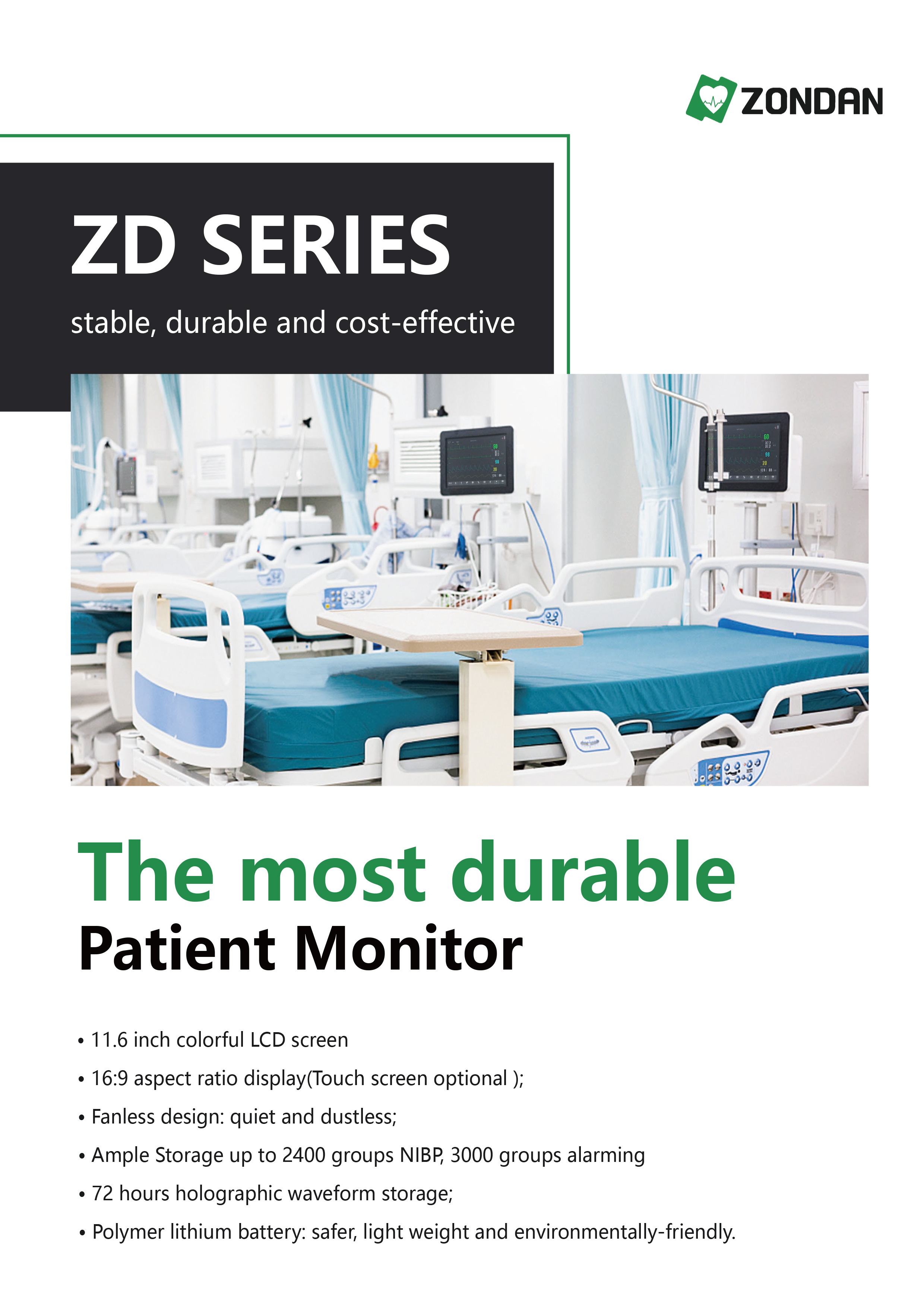 ZD120B Beside Monitor-Shenzhen Hexin Zondan Medical