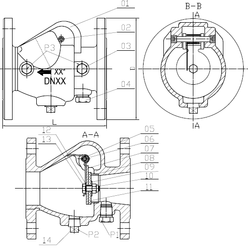 Fire fighting UL Standard 350PSI Swing Check Valve fire protection flanged end