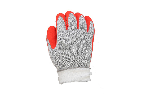 GFT001 10-gauge HPPE + acrylic terry palm-nitrile-coated cut resistant warm gloves