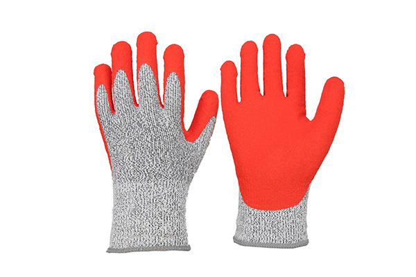 GFT001 10-gauge HPPE + acrylic terry palm-nitrile-coated cut resistant warm gloves