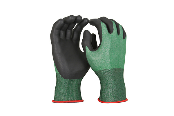GFC029 18-gauge HPPE + spandex palm-coated micro foam cut resistant wear-resisting gloves
