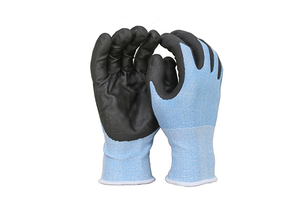 GFC039 15-gauge Lycra + multi-fiber palm-coated micro foam gloves