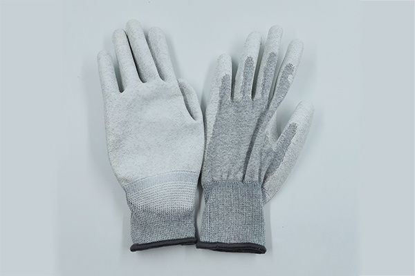 13G carbon fiber liner pu palm coated glove