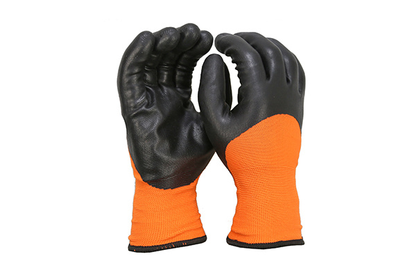GFT008 13-gauge double-layer terry full thumb-latex-coated cold-proof wear-resisting gloves