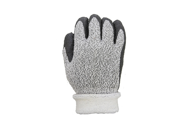 GFT002 10-gauge HPPE + terry palm-PU-coated cut resistant warm gloves