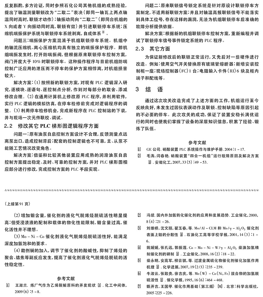 液化气加氢脱烯烃脱硫催化剂的研究