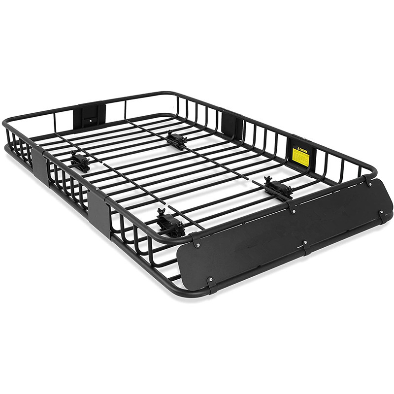 SUV Pick Up Trucks Luggage Holder Steel Cargo Carrier 64Inch Universal Car Roof Rack Basket