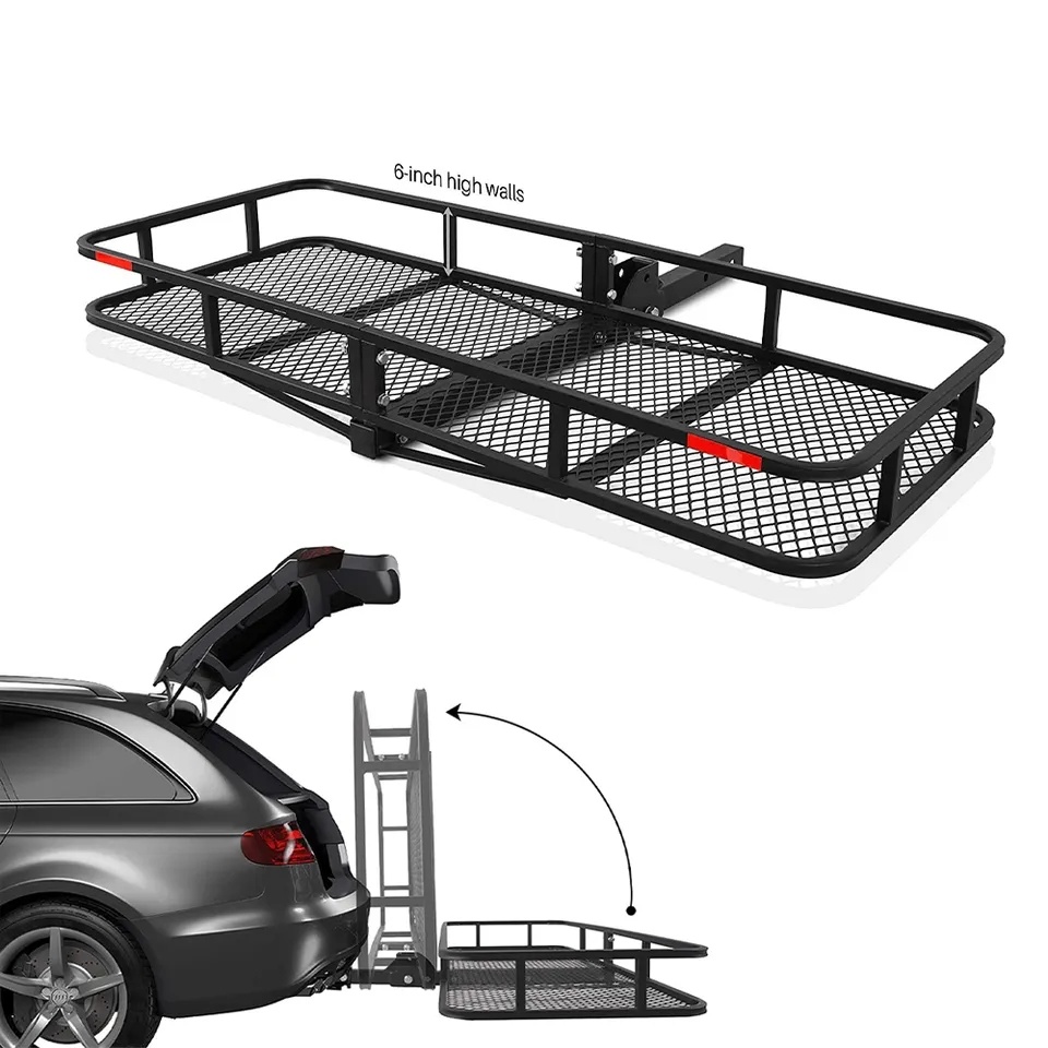 Hitch Mount Folding Car Rear Luggage Rack
