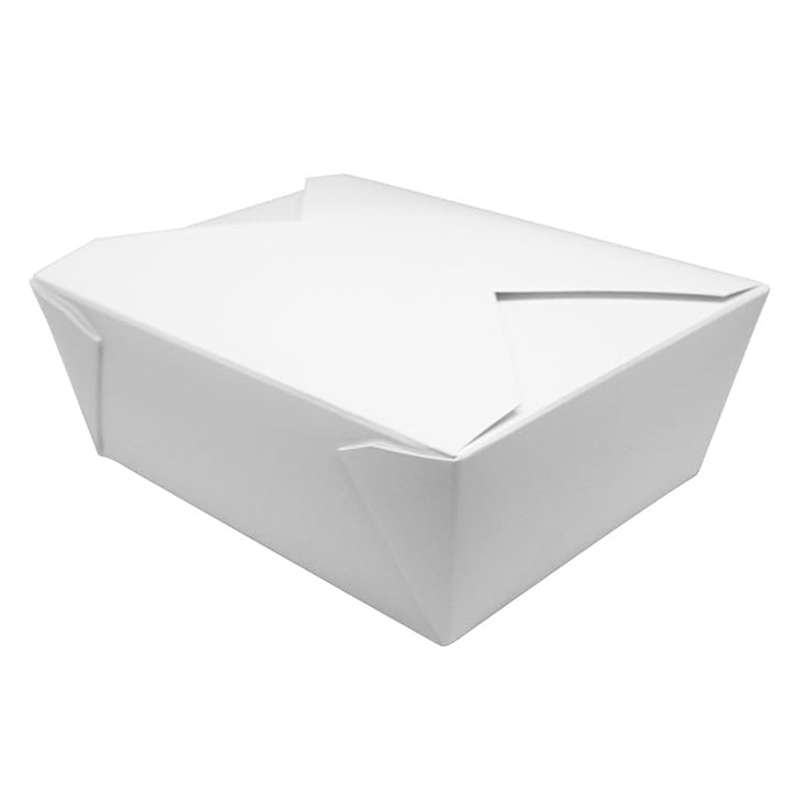 White cardboard lunch boxes 150x120x48mm