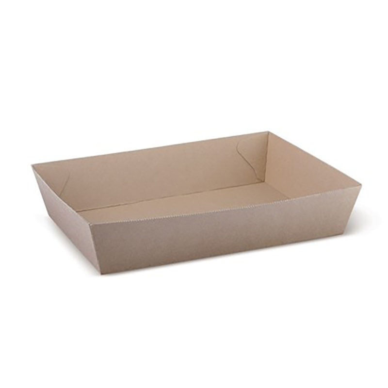 Kraft Brown Food Trayes  255x179x58mm