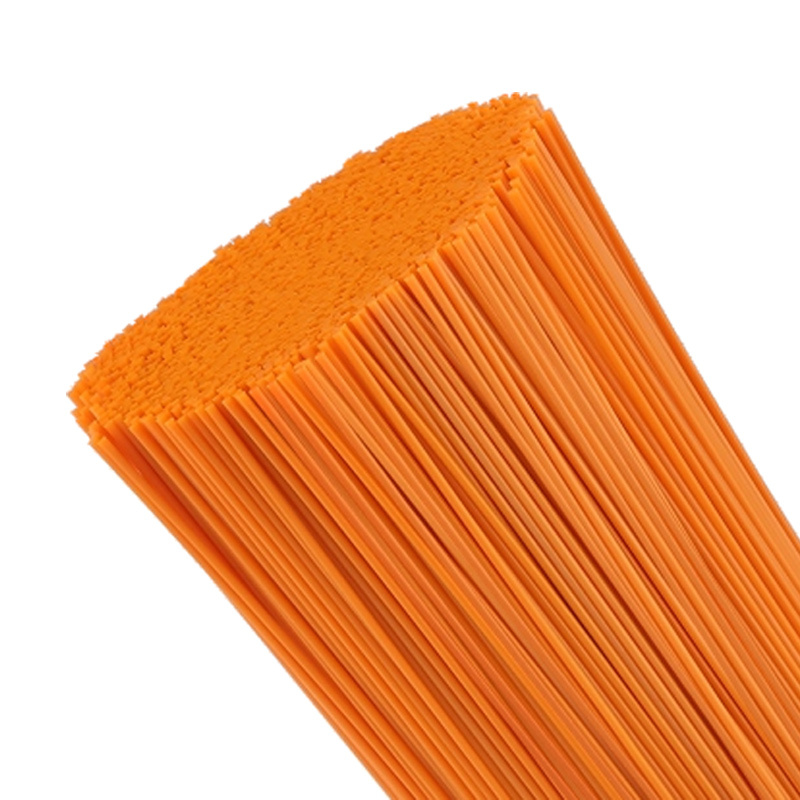 Fiber-based degradation brush filament