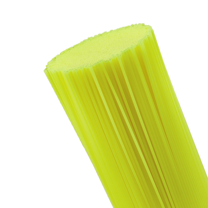 Fiber-based degradation brush filament