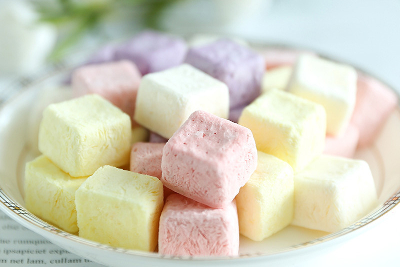 The practice of freeze-dried yogurt cubes