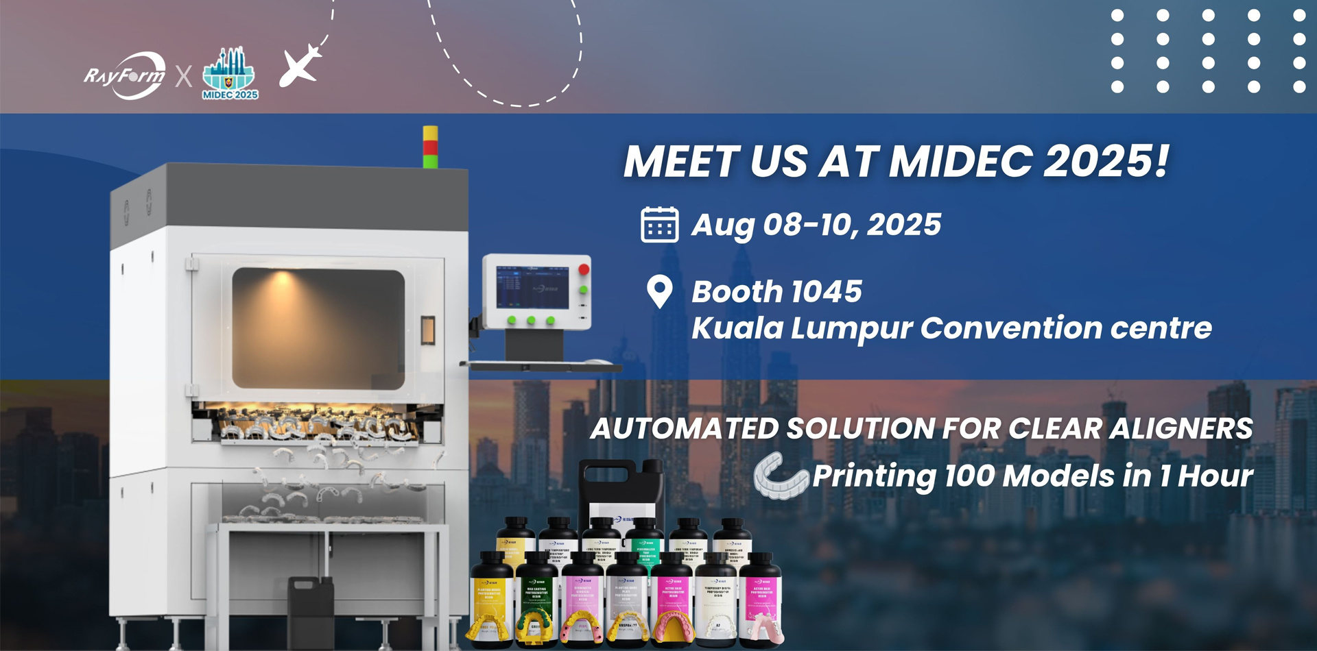 AUTOMATED SOLUTION FOR CLEAR ALIGNERS Printing 100 Models in 1 Hour