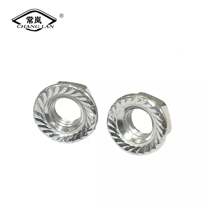 DIN6923 hexagon flange nut zinc HDG