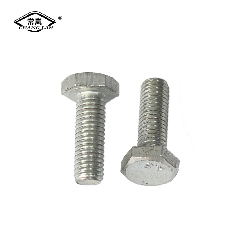 DIN 933 Full thread Hot dip galvanized carbon steel stain steel hexagon bolts GB 5783