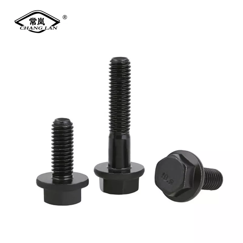 DIN6921 flange bolt yellow zinc plated 4.8 8.8 10.9 12.9