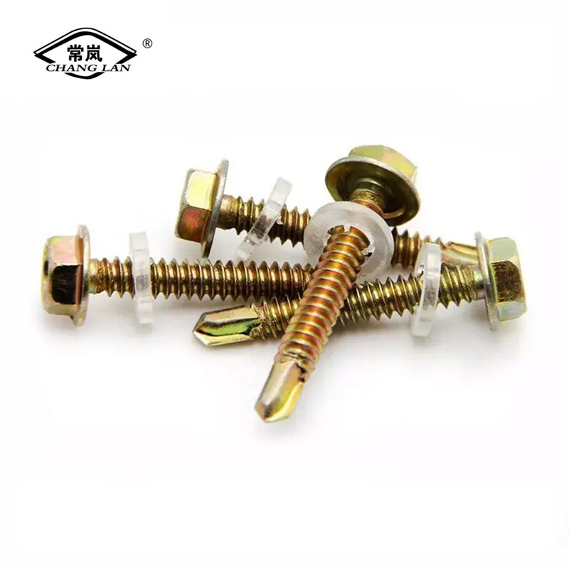 Hex Flange Head Self drilling screw with washers