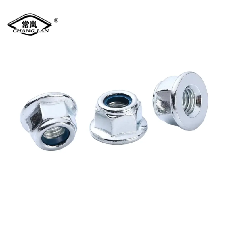 Hex Nylon Insert Lock Nuts With Flange/ Prevailing Torque Type Hexagon Nuts With Flange/Flange lock nuts