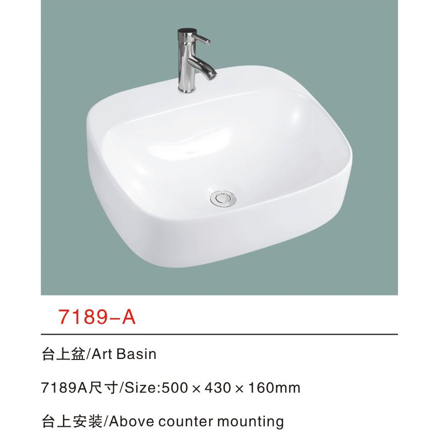 7189-A Lavatory above counter basin