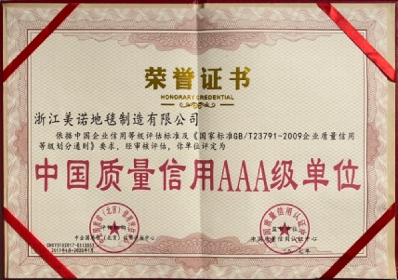 China Quality Credit AAA Grade Unit