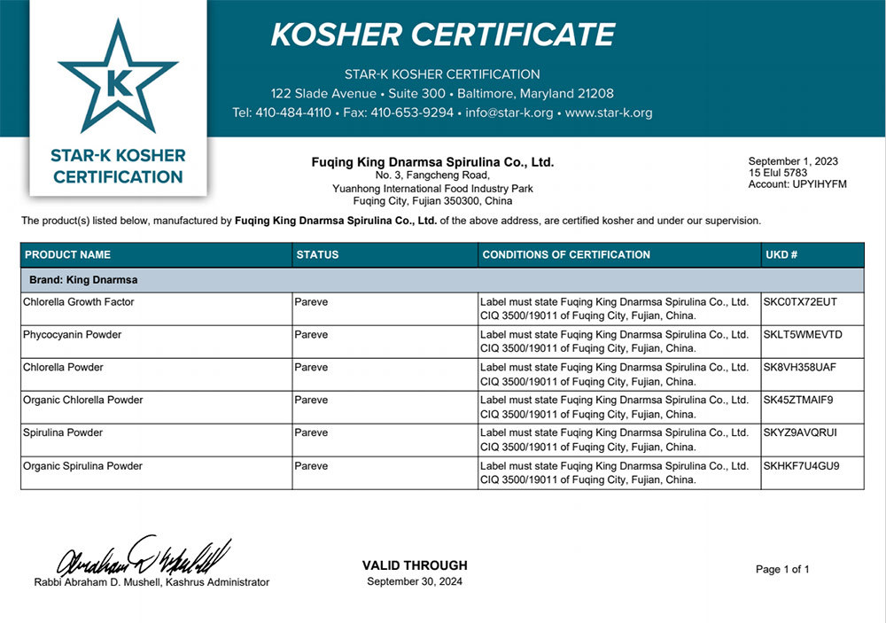 Kosher Certification