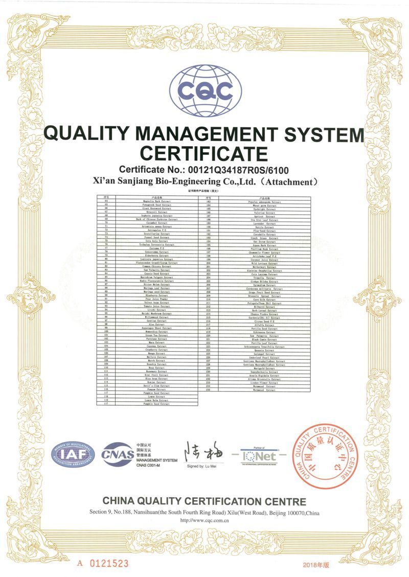Quality Management System Certificate08 Quality Management System Certificate08