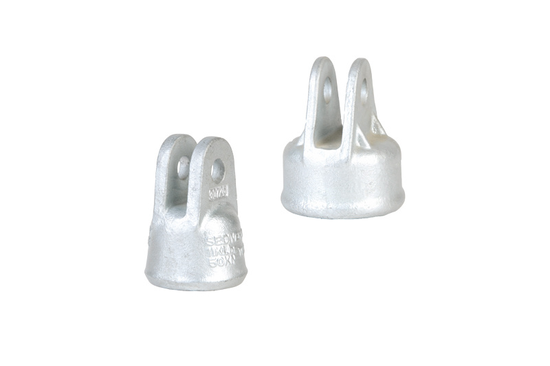 Cap for glass insulator -Clevis type