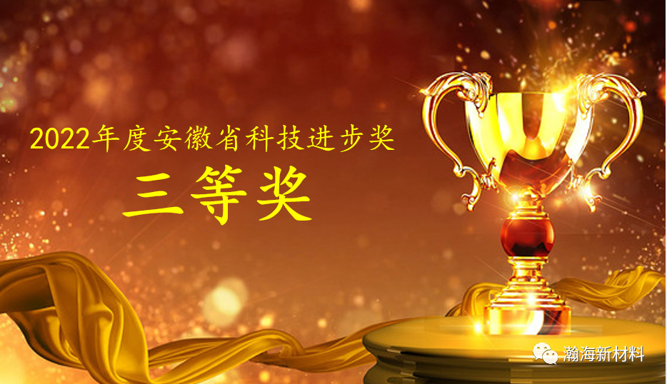 瀚海新材料项目荣获安徽省科技进步三等奖
