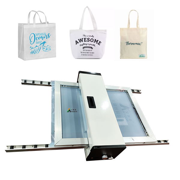 Automatic Canvas Bag Silk Screen Printer For Non Woven Bag Screen Mesh Printing